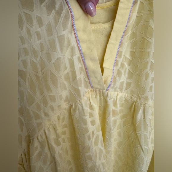 RARE French Short Sleeve Sheer Dress with Slip! By Opullence Paris. Size small. - Picture 3 of 9